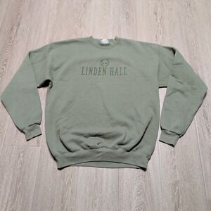Vintage 90s CH Sport Linden Hall Crewneck Sweatshirt Sage Green Mens XL Made USA